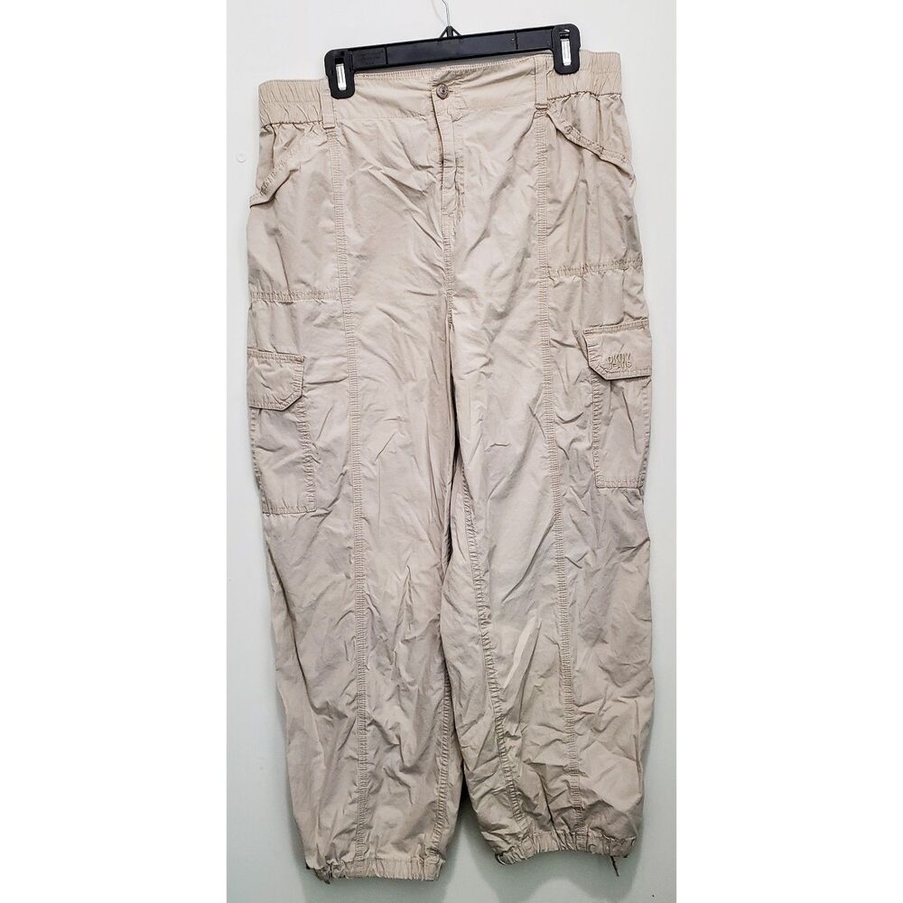 DKNY Jeans Light Tan Cargo Pants Sz. XL 90's Mom Y2k Coastal Grandma